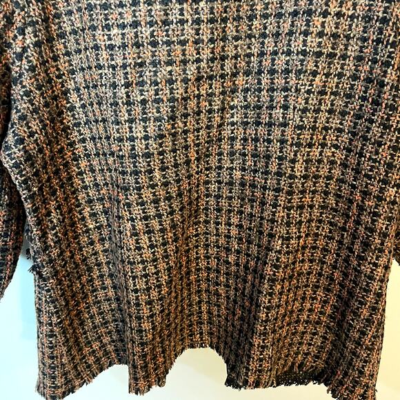 Misook Orange & Black Tweed Classic Wool Blend Blazer Jacket Women's Size XL EUC - Picture 12 of 12